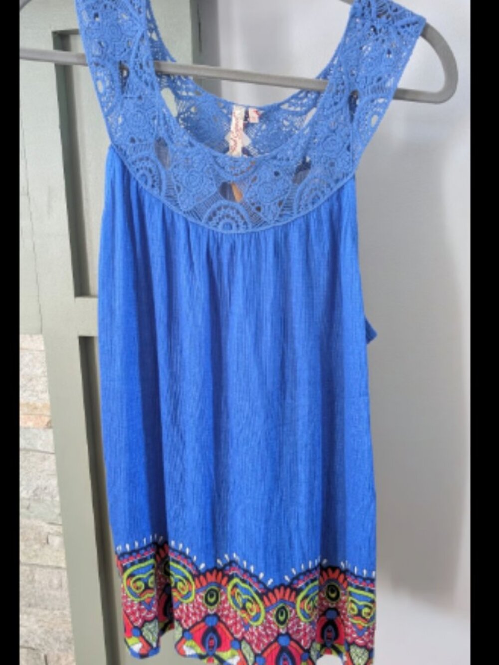 Red Camel Blue Sleeveless Top - NWT - Size L